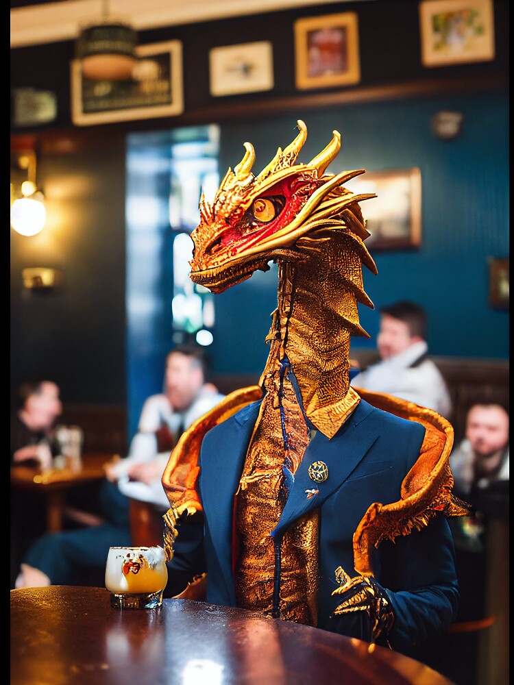 Dragon in a suit illustration #2 by ZAKAABDE2020