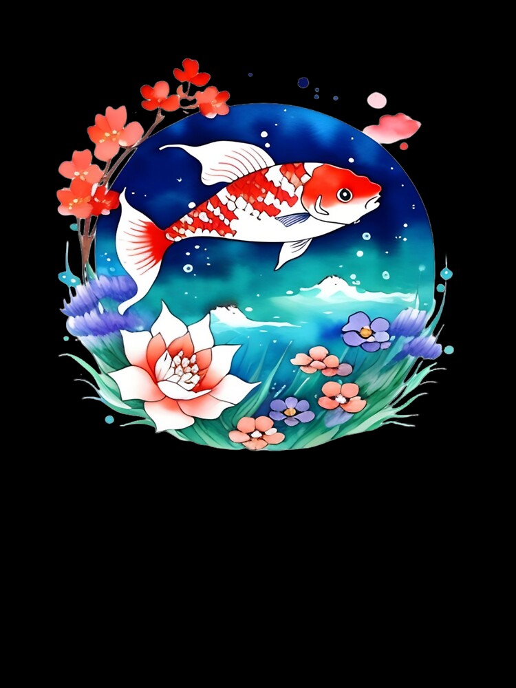 Koi Fish in The Sea by Whimsy Fae Studio