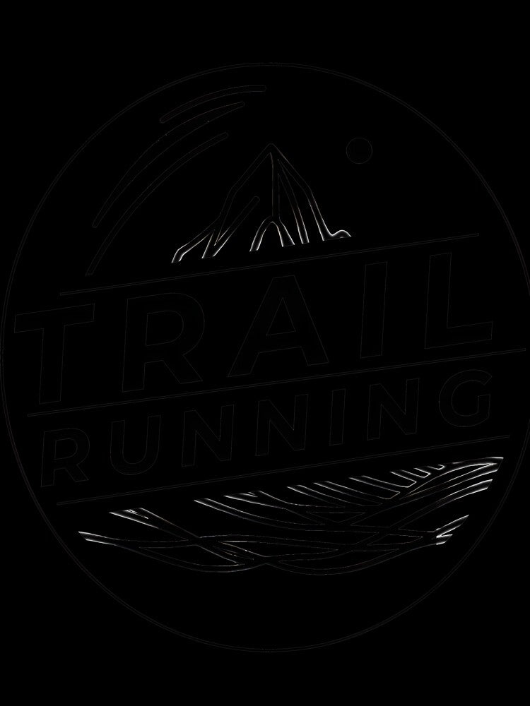 Trail running mountain minimalist line art badge by OutdoorMemories