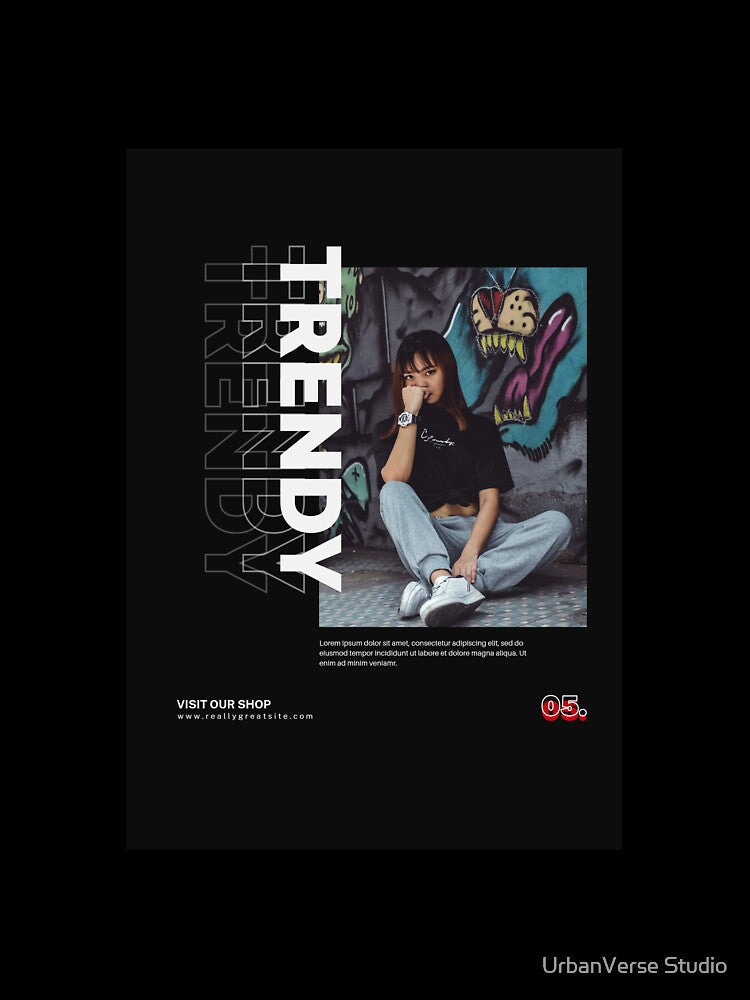 Trendy Fashion Streetwear Design  Modern Trendy Typography Art by UrbanVerse Studio