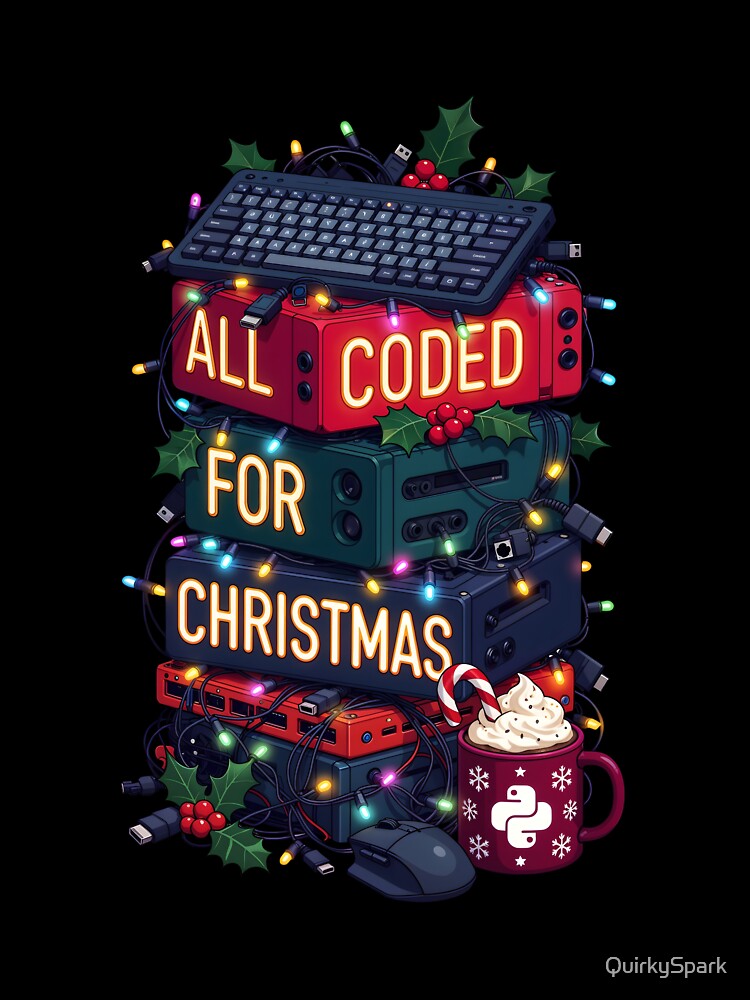All Coded For Christmas Programmer Joke by QuirkySpark