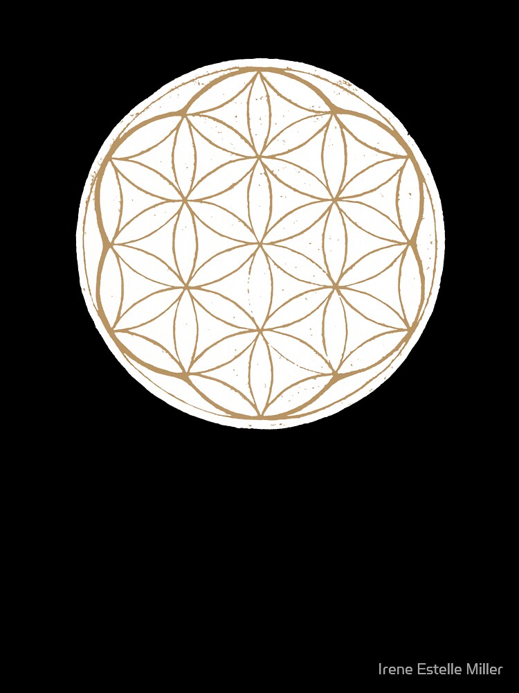 Flower of Life Linocut - Snow + Fawn by Irene Estelle