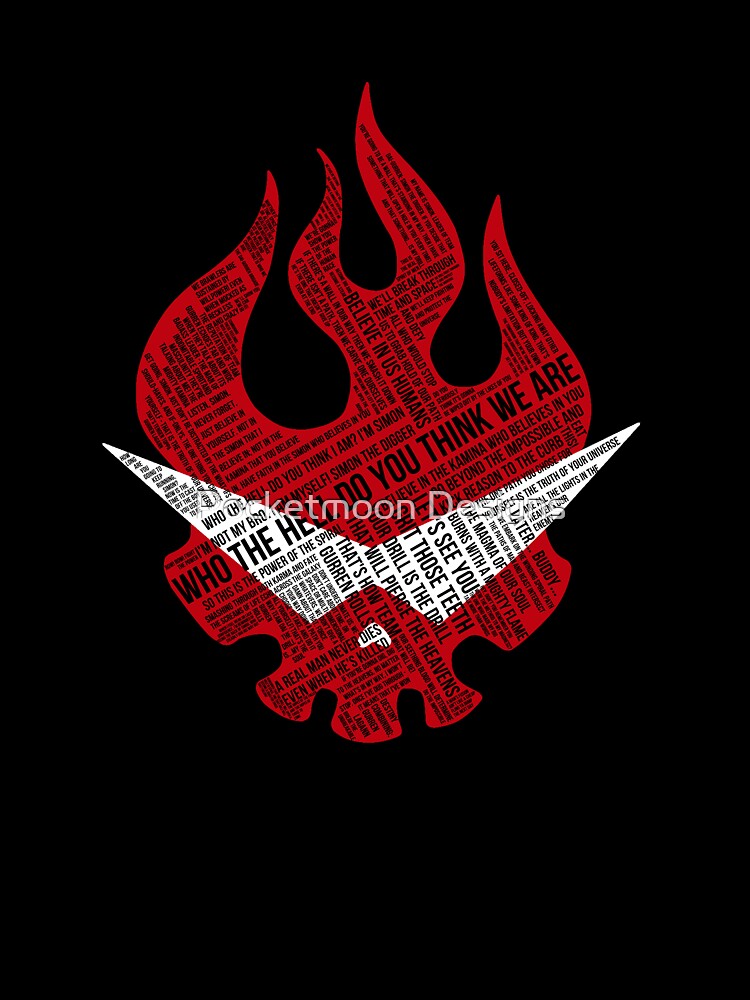 Gurren Lagann typography by Pocketmoon Designs
