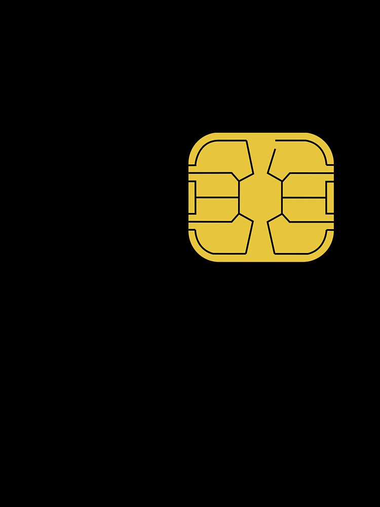 Novelty Sim Card Chip Technology Humor EMV Card Humor for Computer Coder Hi Tech by Space Ghettos