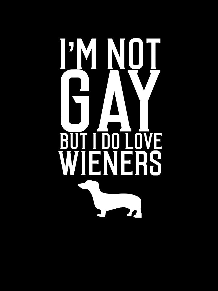 I'm Not Gay But Do Love Weiners Dogs Dachsund T-Shirt by shoutoutshirtco