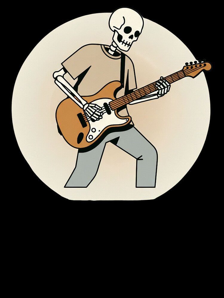 GUITARIST | Minimalist Skeleton Streetwear Art by DEADLINE.