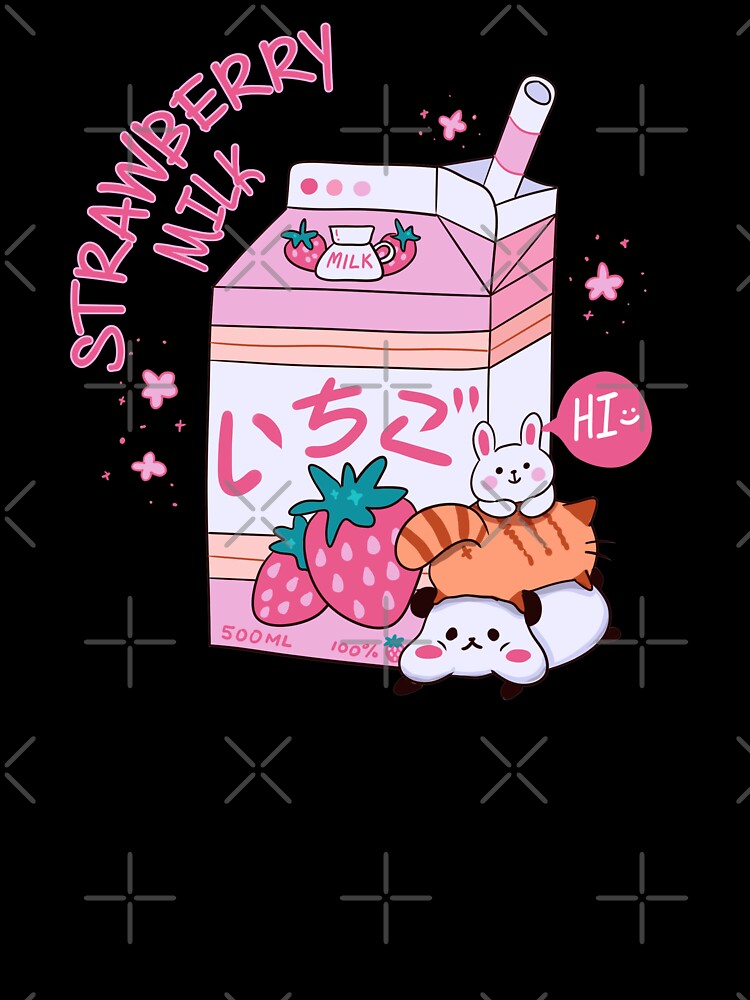 Kawaii strawberry milk cute Yumi kawaii Fairy kei by Kink Collective