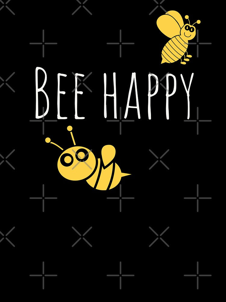 Bee Happy positive slogan by digifun