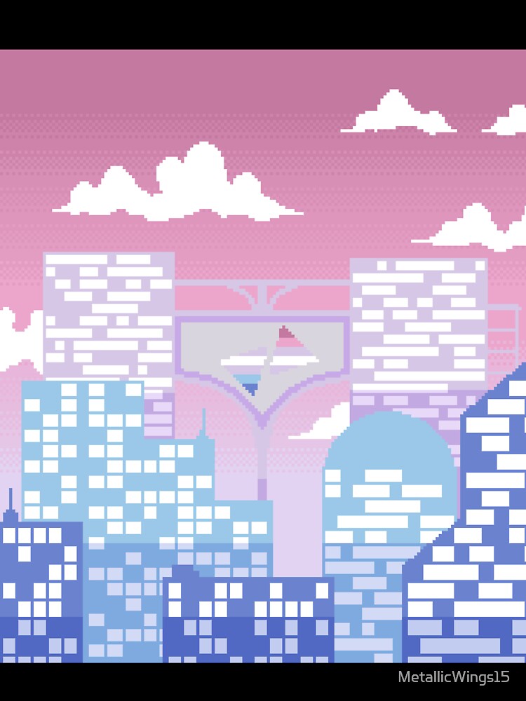 Pixel Bigender Pride City by MetallicWings15