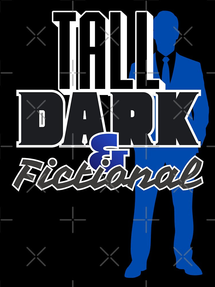 “Tall, Dark, and Fictional” Bold Typography – Romance Reader Design by WolfBirdDesigns