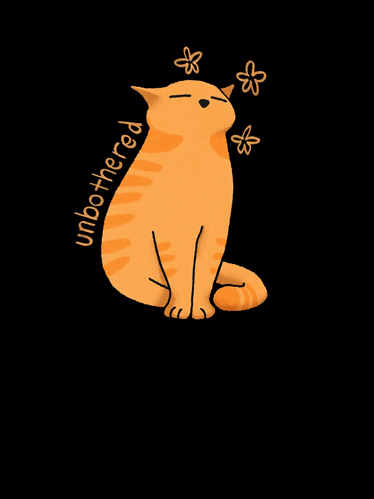 Unbothered Tabby Cat Chill Vibes Only by studiomamabara