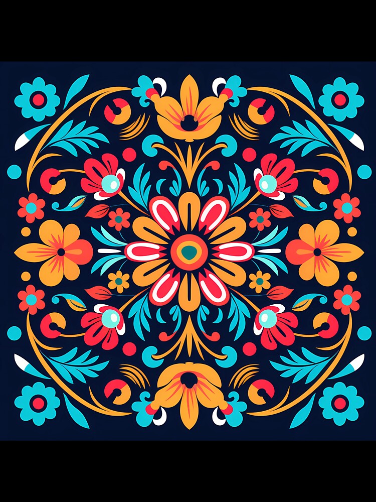 Mexican colorful flower pattern by MyKaiUS