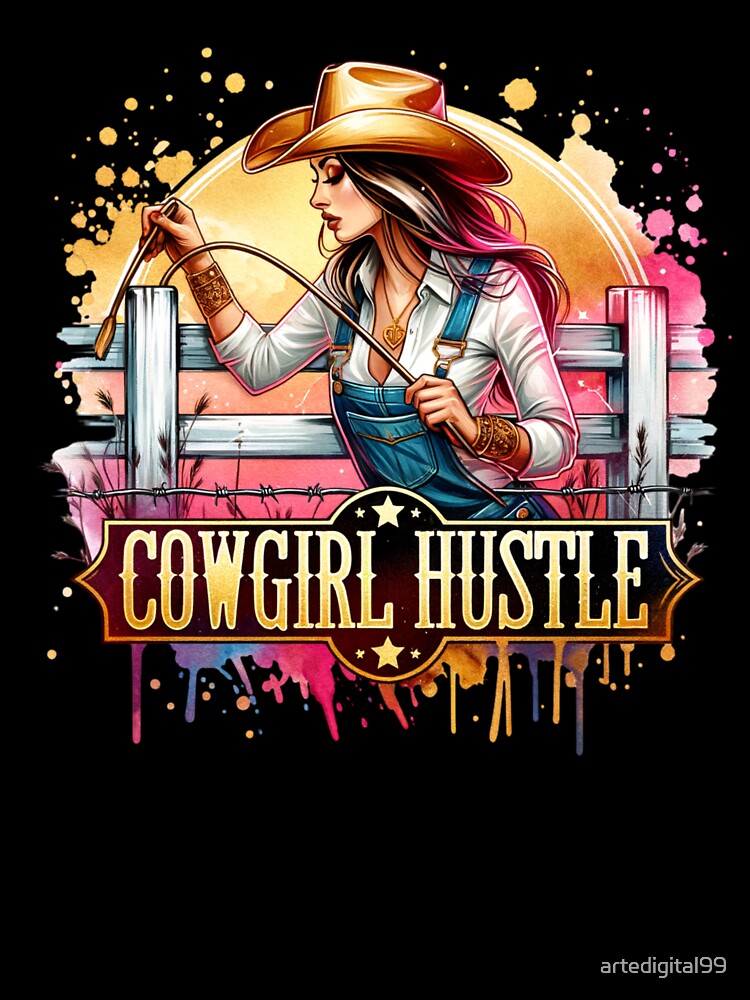 Cowgirl Hustle: T-shirt, Mug, Sticker & More by artedigital99