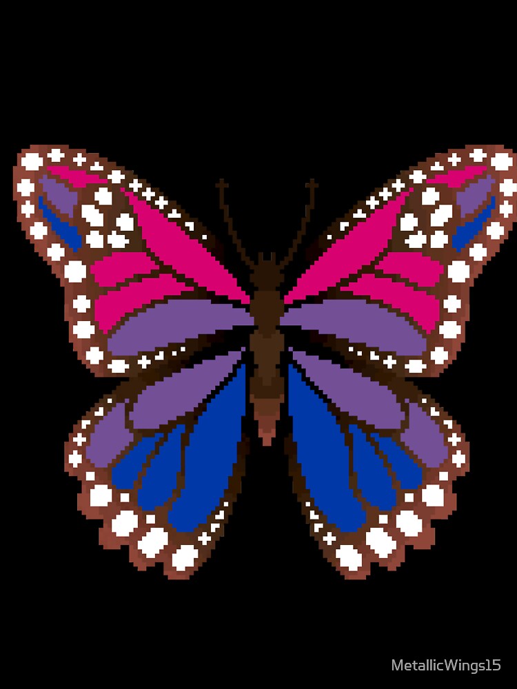 Bi Pride Butterfly by MetallicWings15