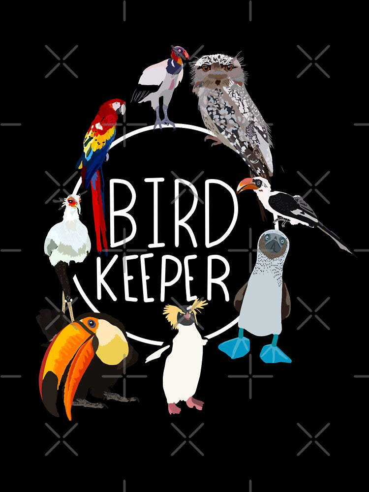 B is for Bird Keeper,Bird Keeper Design – Dedicated Care and Conservation of Avian Wildlife Artwork by PrettylittlepastelUk