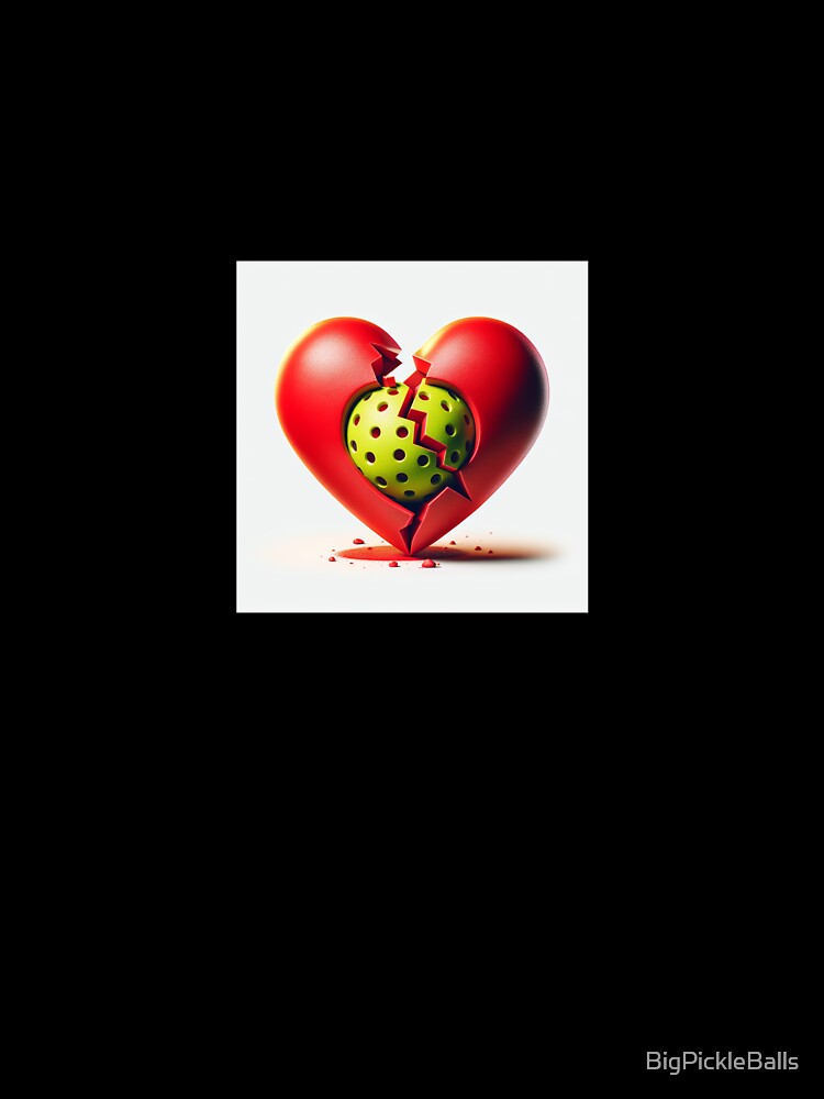 Dinked My Heart – Broken Heart Pickleball Sticker by BigPickleBalls
