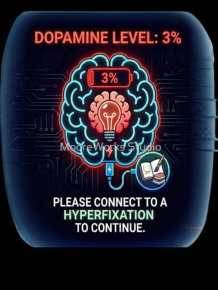 Dopamine Level 3% Connect To A Hyperfixation by MooreWorks Studio