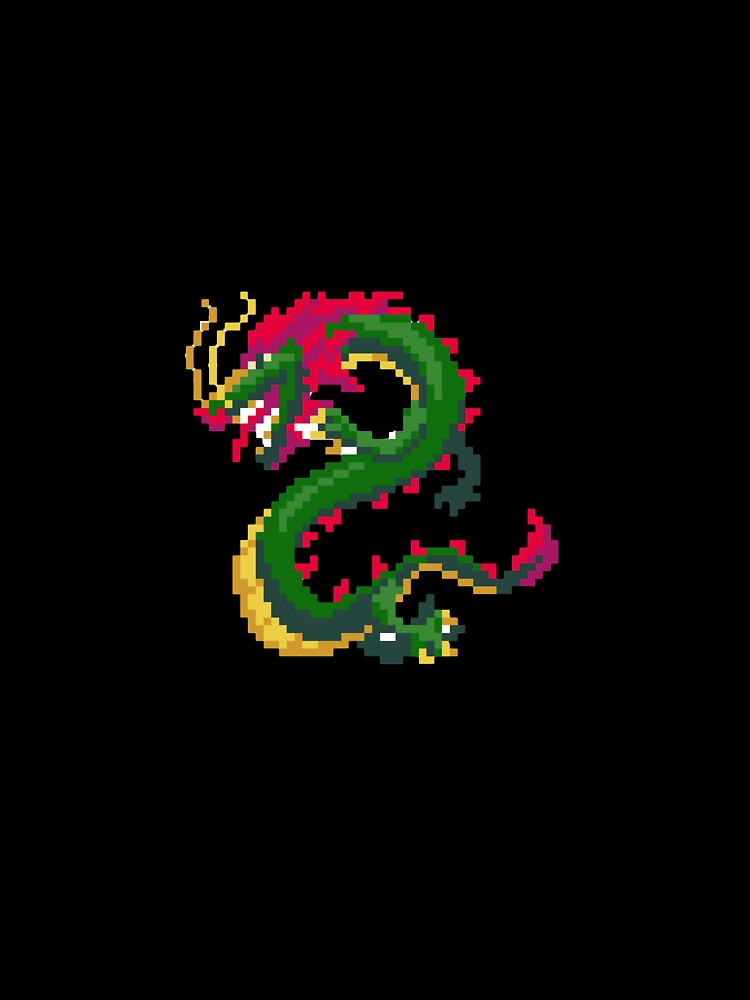 Dragon Pixel Art by Nikki Studley