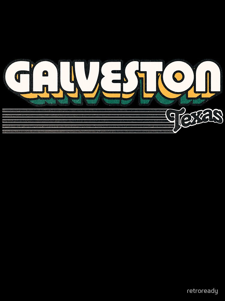 Galveston, Texas | Retro Stripes by retroready