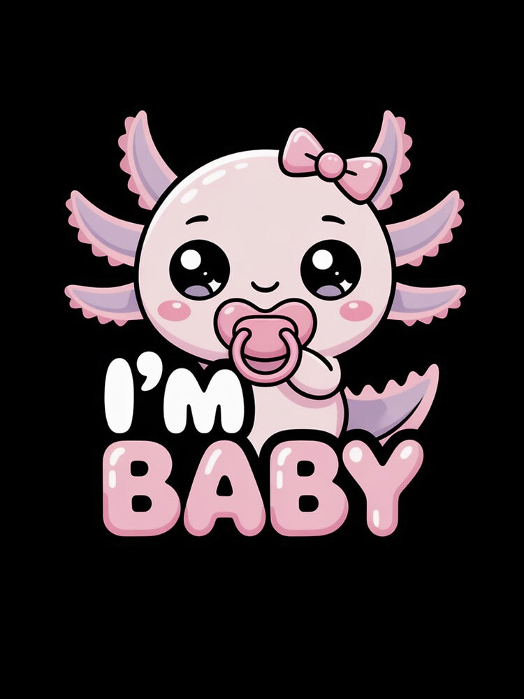 I'm Baby - Cute Axolotl Pink Bow Kawaii Sticker by Ashley critters