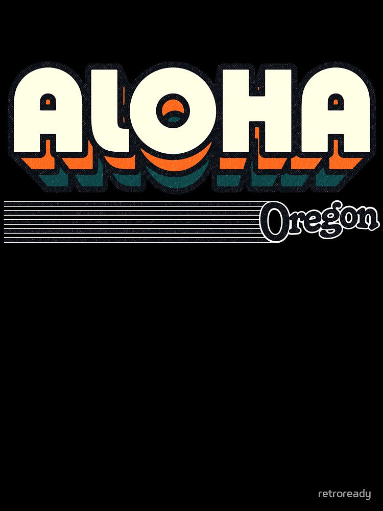 Aloha, Oregon | Retro Stripes by retroready