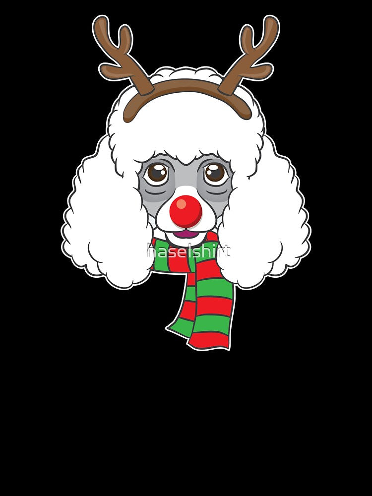 Funny Christmas Dog Xmas Reindeer Poodle Holiday Shirt by haselshirt
