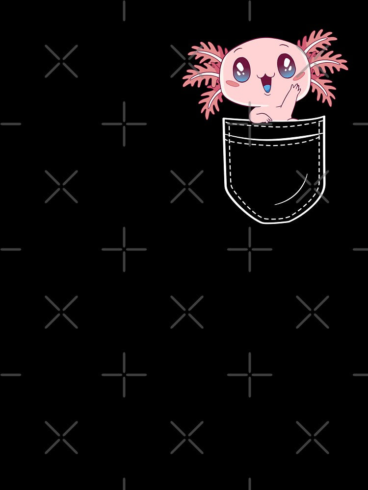 Kawaii Axolotl in Pocket Funny Axolotl Lover Cute Axolotl by lanynx design