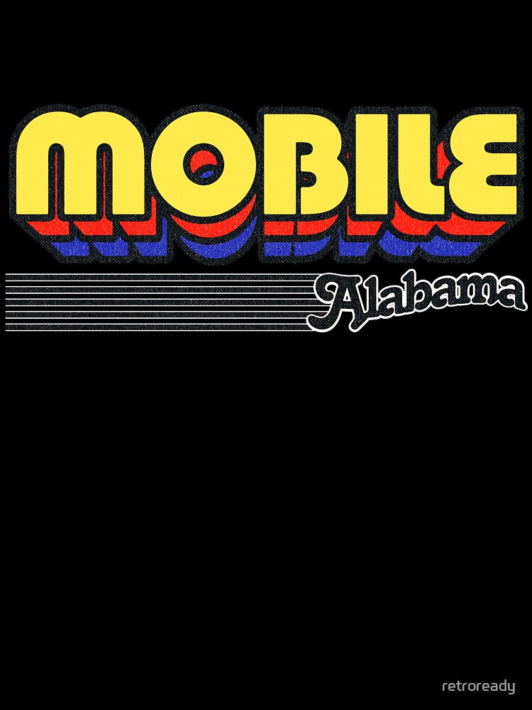 Mobile, Alabama | Retro Stripes by retroready