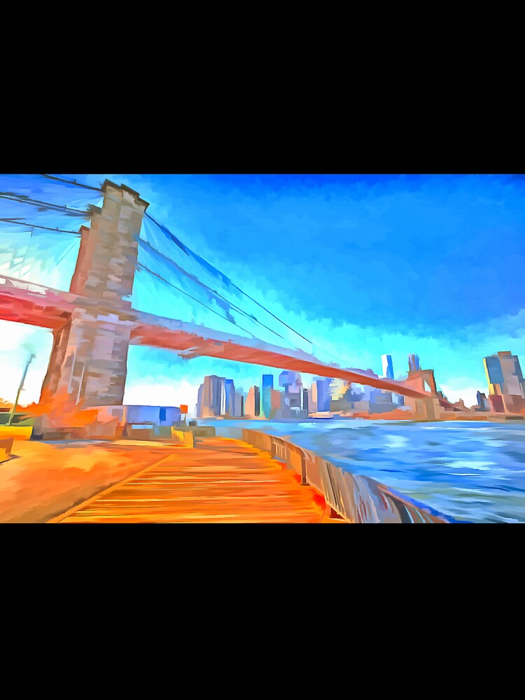 Brooklyn Bridge New York Pop Art by bejacs