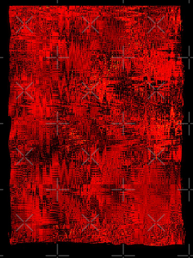 Glitch Texture in Shades of Red and Black by Ana Cá Art & Design