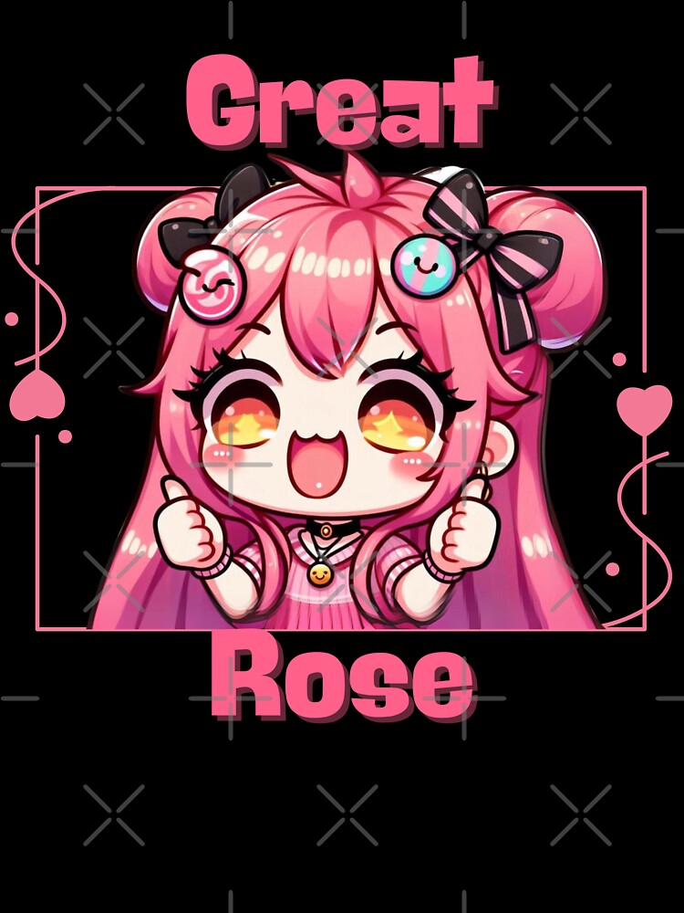 great rose - Kawaii Chibi Girl Pink Hair by LWOI