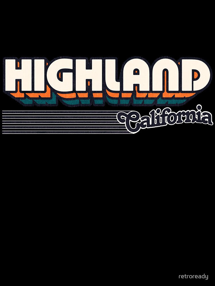 Highland, California | Retro Stripes by retroready