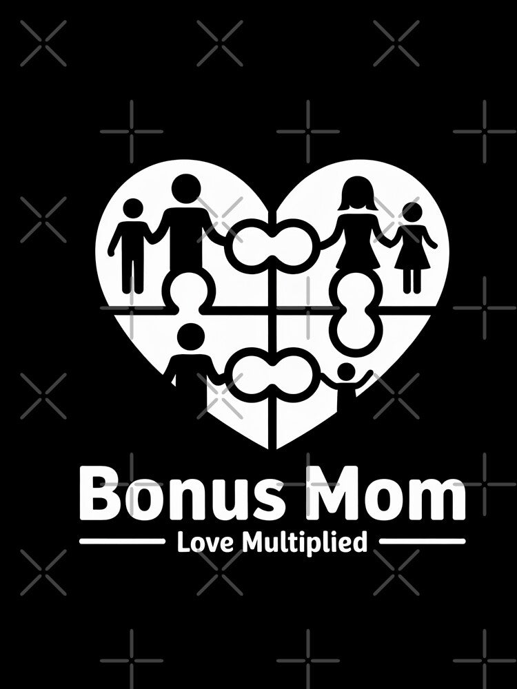 Bonus Mom Heart Design - Step Family Love Tee by Reichcorp