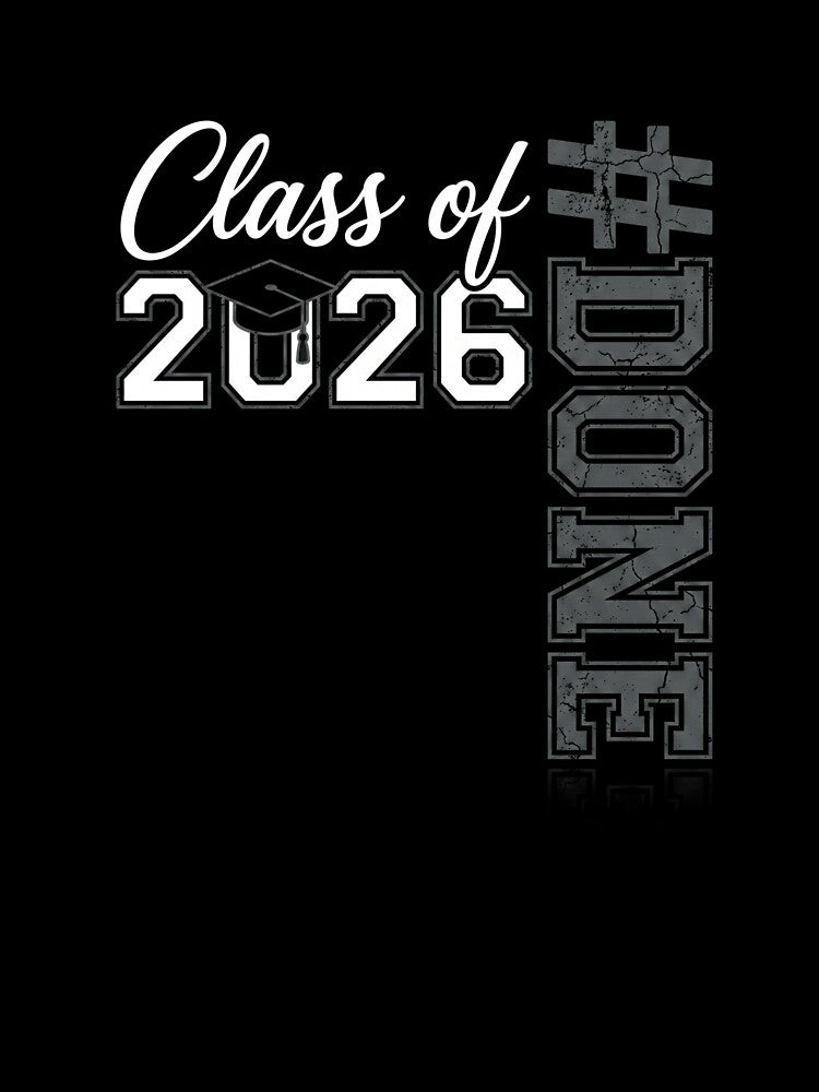 Class Of 2026 Done Senior Graduation Tee by SofenArt