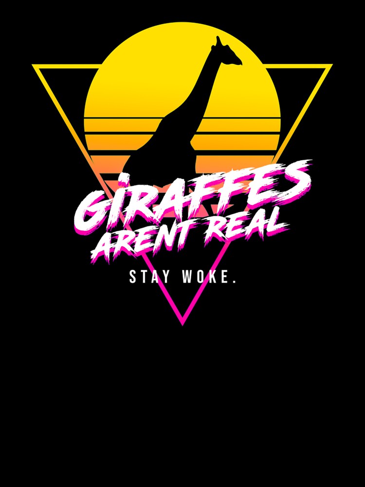 Vaporwave Aesthetic Art - Giraffes Aren't Real Don't Exist Government Conspiracy Birds by Hitagivapor