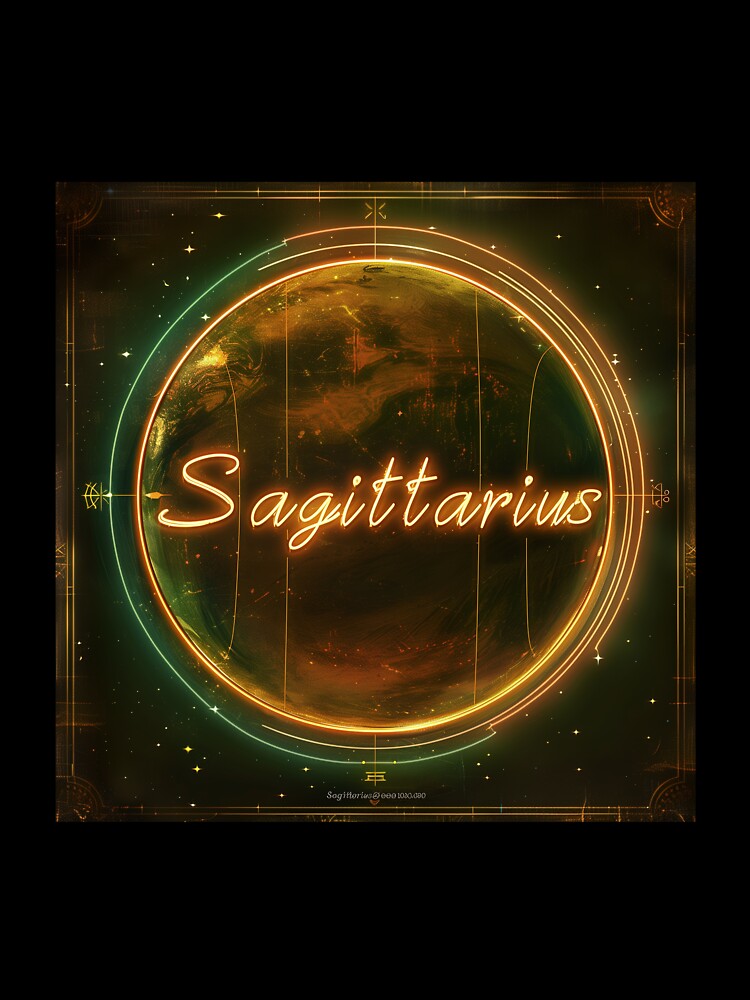 Sagittarius Over Moon Typography by Sototos® ⭐⭐⭐⭐⭐