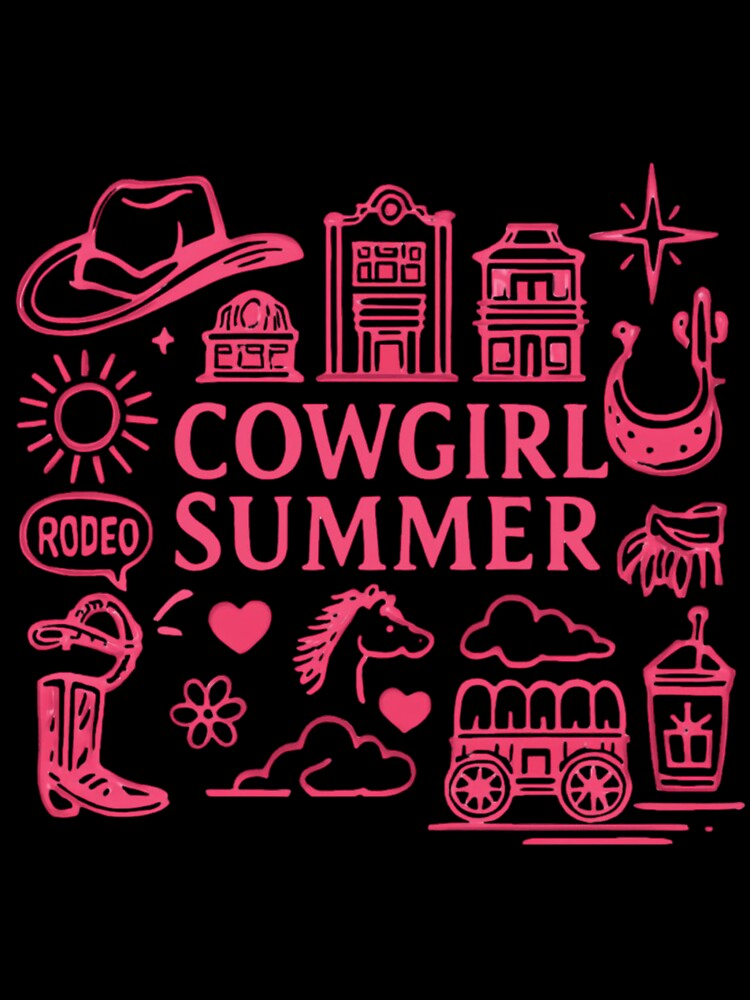 Cowgirl Summer Aesthetic | Western Rodeo Country Girl Design by Sticker Mania Studio