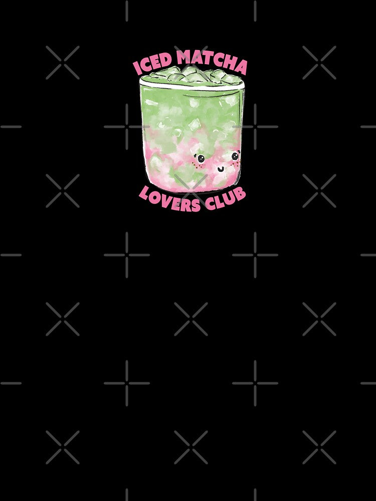 Iced Matcha Lovers Club – Kawaii Strawberry Matcha Tea Illustration by KayleighStudio