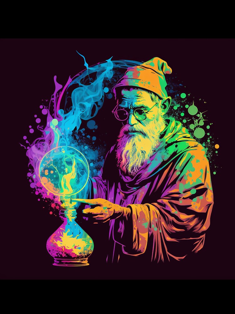 Wizard Casting a Spell Pop Art 4 by AstroRisq