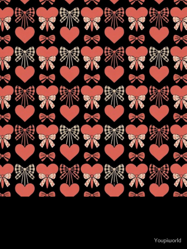 Valentine Coquette Hearts & Bows T-Shirt | Leopard Print Bow Aesthetic Shirt | Girly Valentine Outfit by Youpiworld