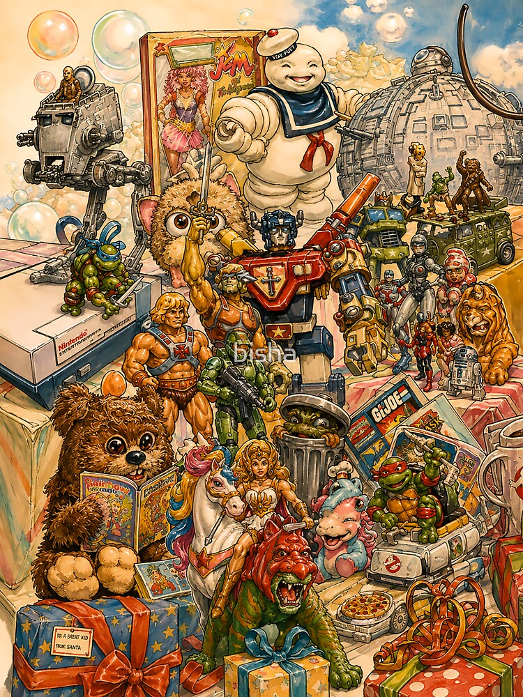 Ultimate Retro Toy Nostalgia Collage by bisha