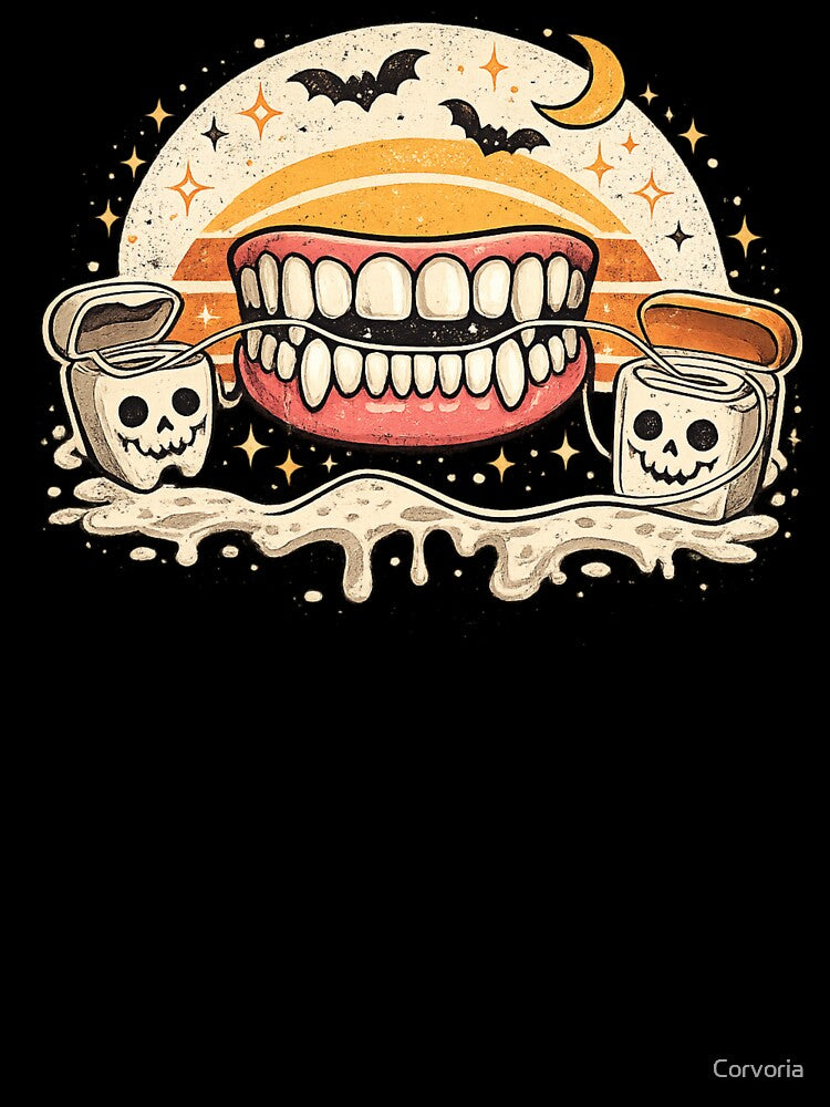 Floss Your Fangs Dentist Halloween Gift by Corvoria