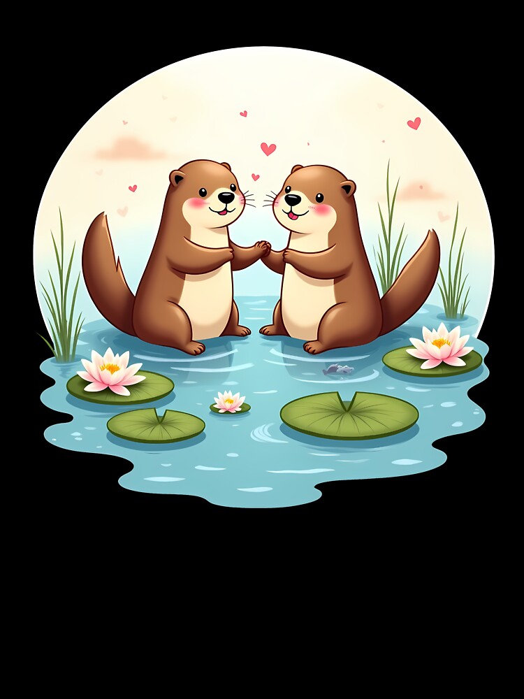 Otters Holding Hands Poster by rizqy
