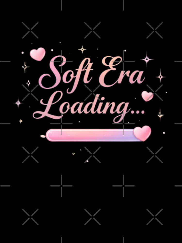 Soft Era Loading Aesthetic Quote Design | Cute Pastel Self Love Trend Sticker T-Shirt by Sanika arts
