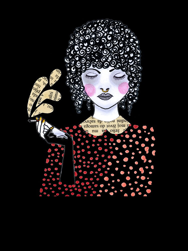 Red And Black Pop Art Woman Relaxation Design by HighArtDesigns