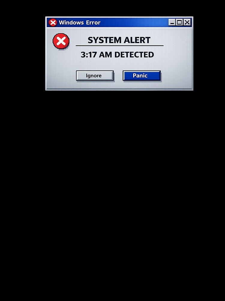 WINDOWS ERROR 3:17 AM — Retro Liminal Tech Sticker by Timeless Junction