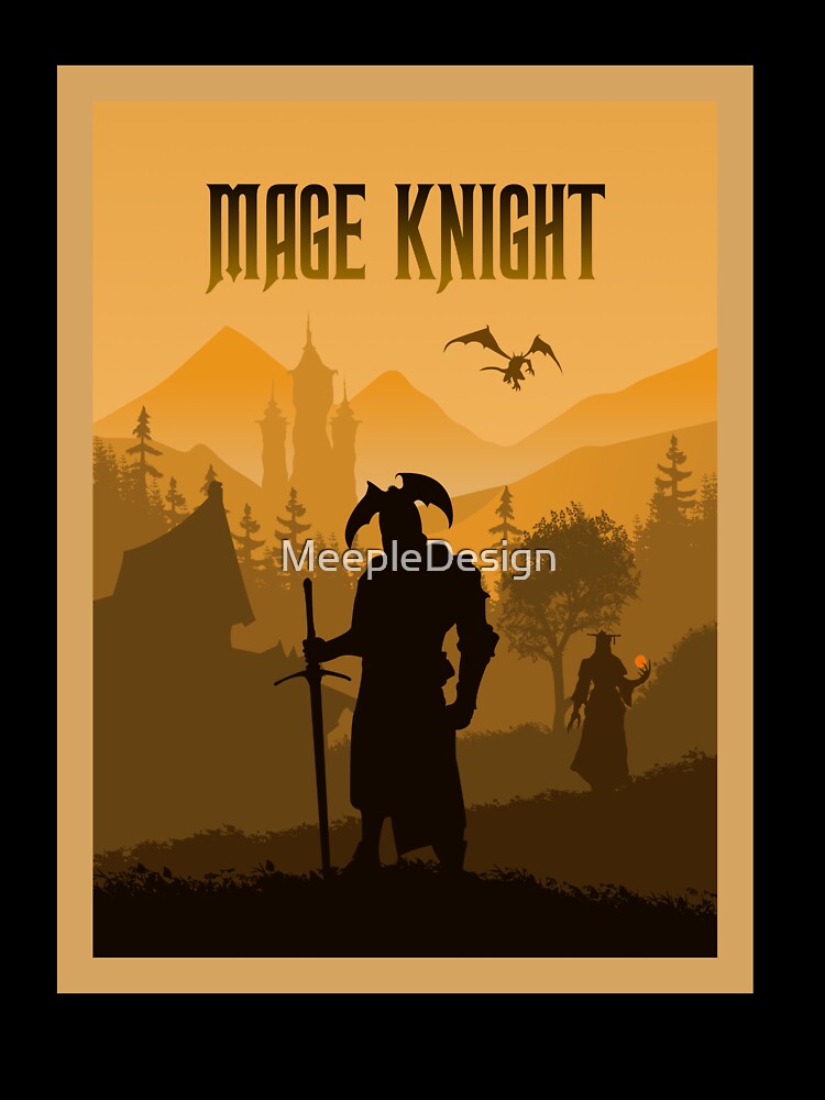 Mage Knight - Board Games - Minimalist Travel Poster Style - Board Game Art by MeepleDesign