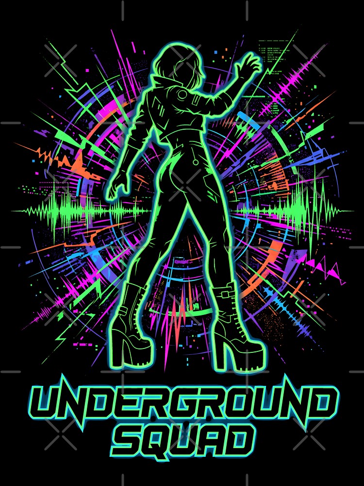 Cyberpunk Acid Techno Underground Squad Rave by SplashTastic