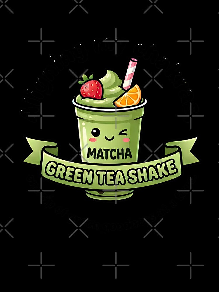 Cute Matcha Milkshake Aligning My Chakras Green Goodness by BobaBunny76