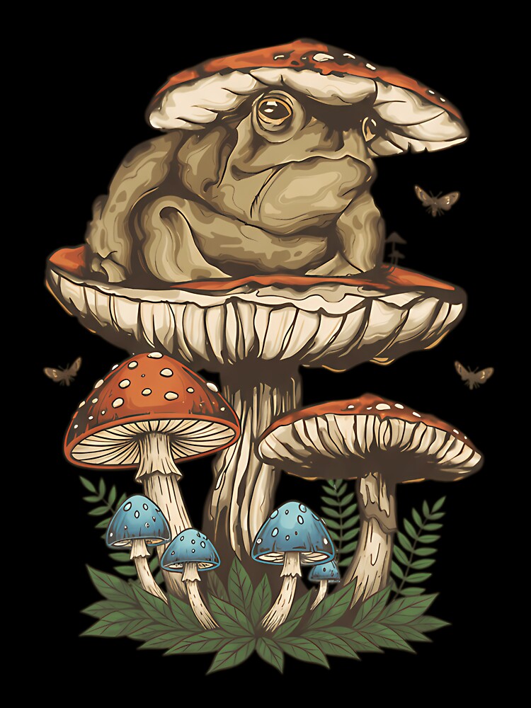 Magical Toadstool Art Whimsical Fantasy by nipunifekniy